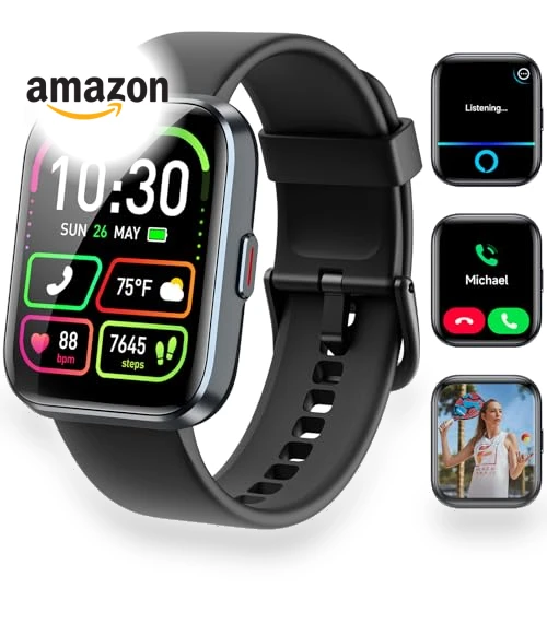 Smart Watch with Alexa, Health Monitoring, and Waterproof Design — Smartwatches, WMK