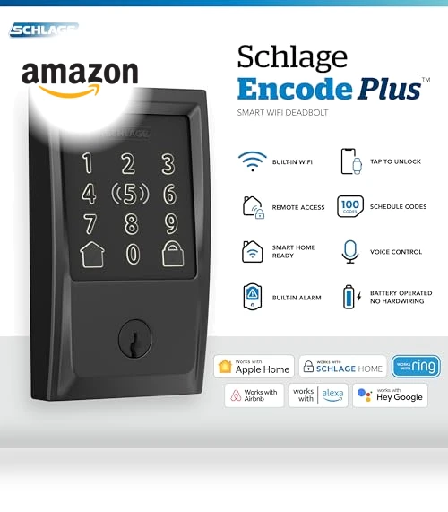 Smart Wi-Fi Lock for Front Door — Deadbolts, SCHLAGE