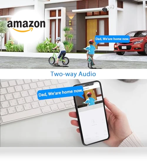 WiFi Security Camera System Outdoor — Smart Home Security, Hiseeu