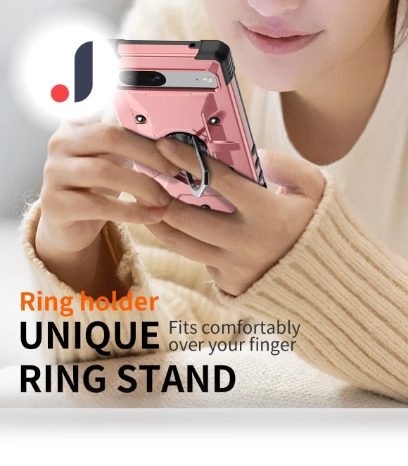 Dual Layer Phone Case with Ring Holder & Kickstand — Phone Accessories, Smartwatch 2025