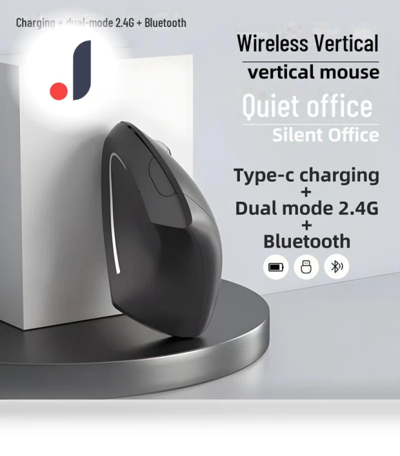Ergonomic Vertical Wireless Bluetooth Mouse — Mouse Pads, Computer boost