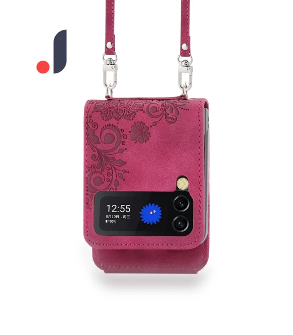 Imprinted Flowers Skin-touch PU Leather Phone Case — Phone Accessories, Smartwatch 2025