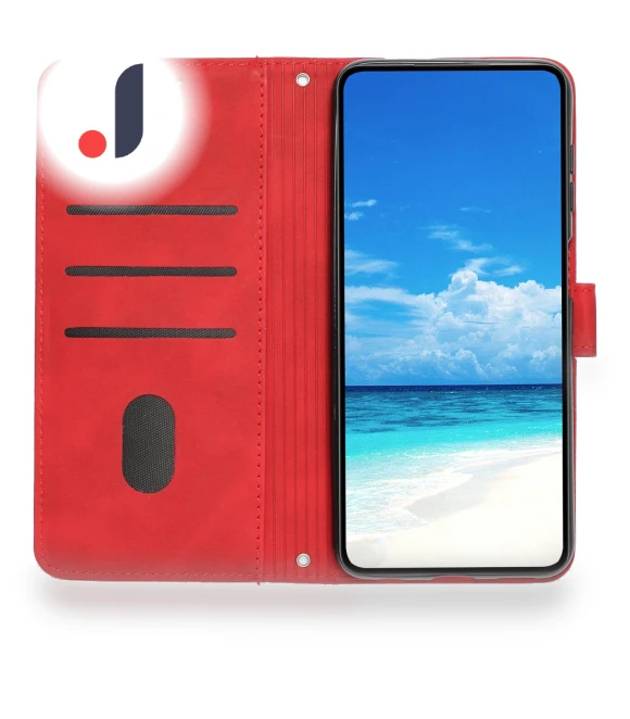 Imprinted Heart Shape Phone Cover Stand Wallet Phone Leather Case with Strap — Flip Cases, Smartwatch 2025