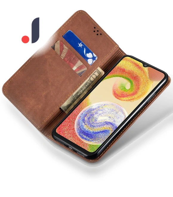 Jeans Cloth Texture Leather Wallet Phone Cover — Bumpers, Smartwatch 2025