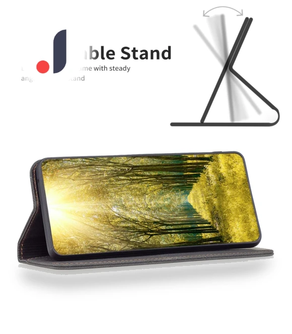 Leather Case Mobile Cover Stand with RFID Blocking Card Holder — Screen Protectors, Smartwatch 2025
