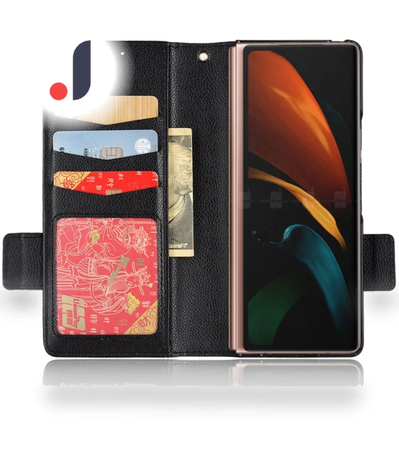 Litchi Texture Shockproof Phone Case with Stand Wallet — Phone Accessories, Smartwatch 2025