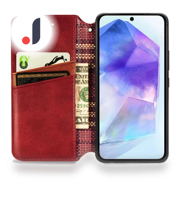 PU Leather Case Rhombus Imprint Wallet Stand Phone Cover — Phone Accessories, Smartwatch 2025