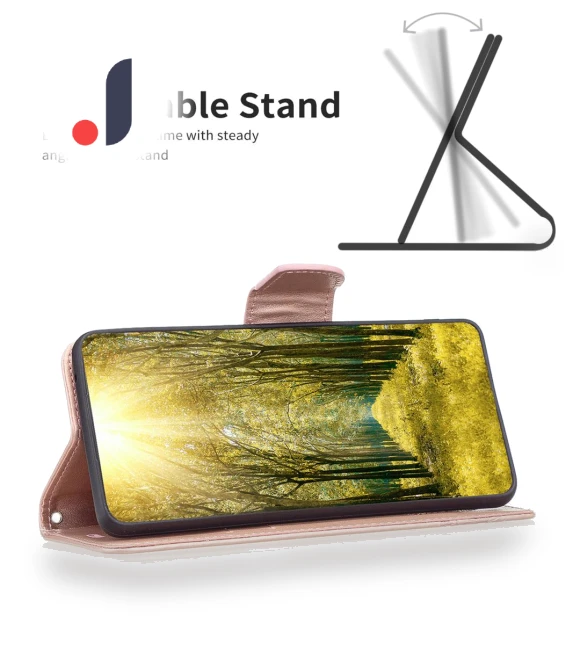 Shockproof Phone Flip Case Butterfly Imprinted Leather Stand Wallet Cover with Strap — Bumpers, Smartwatch 2025