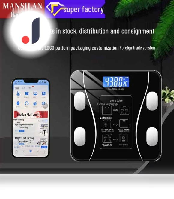 Smart Bluetooth Body Fat and Weight Scale — Body Composition Analysis, Deals Supermarket