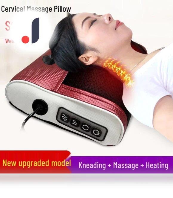Smart Multi-Zone Heated Massage Pillow — Massage Equipment, Deals Depot
