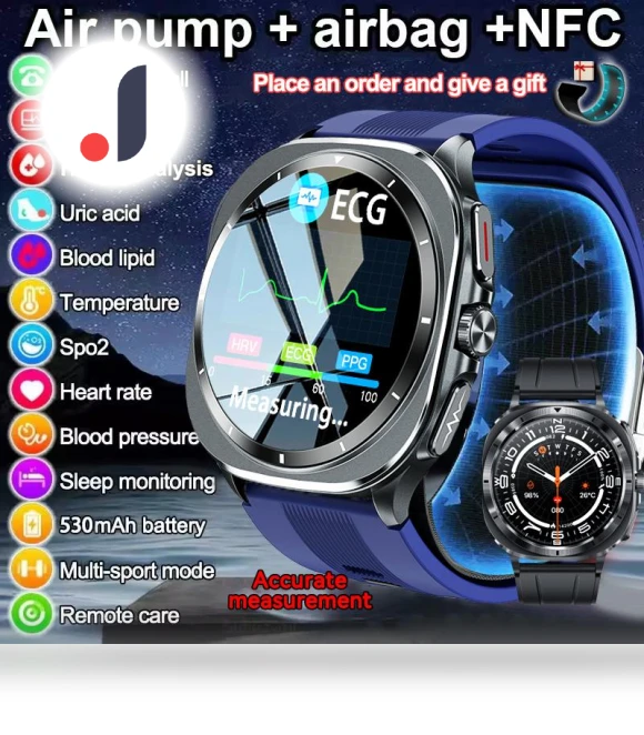 Smart Watch with Air Pump and Safety Cushion — Smartwatches, ElectronicsHome