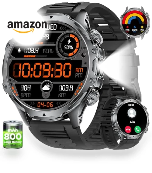 Smart Watch with LED Flashlight and Health Monitoring — Smartwatches, LIGE