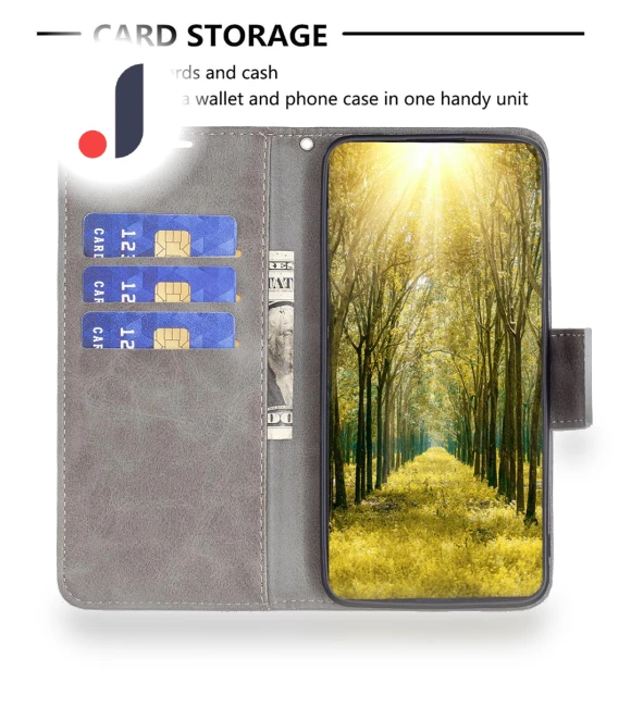 Smooth Leather Wallet Stand Mobile Phone Cover with Strap — Phone Accessories, Smartwatch 2025