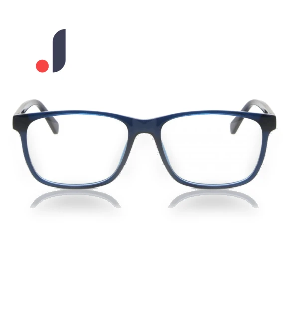 Square Glossy Dark Blue Eyeglasses — Reading Glasses, SmartBuy Collection