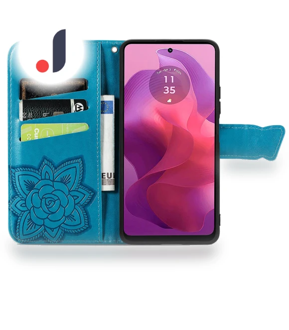 Stand Case Imprint Butterfly Flower PU Leather Phone Cover — Basic Cases, Smartwatch 2025