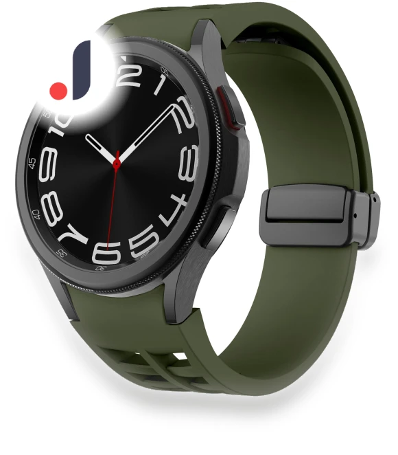 Stylish Silicone Strap with Magnetic Folding Buckle — Bands, Smartwatch 2025