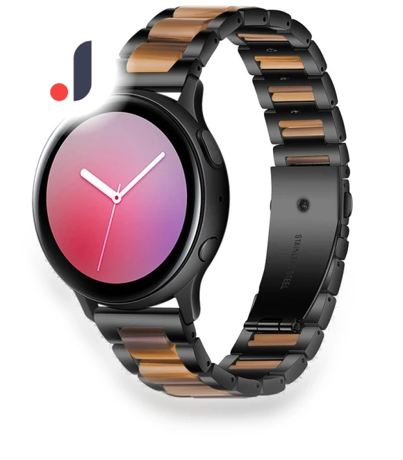 Three Beads Stainless Steel+Resin Strap — Bands, Smartwatch 2025