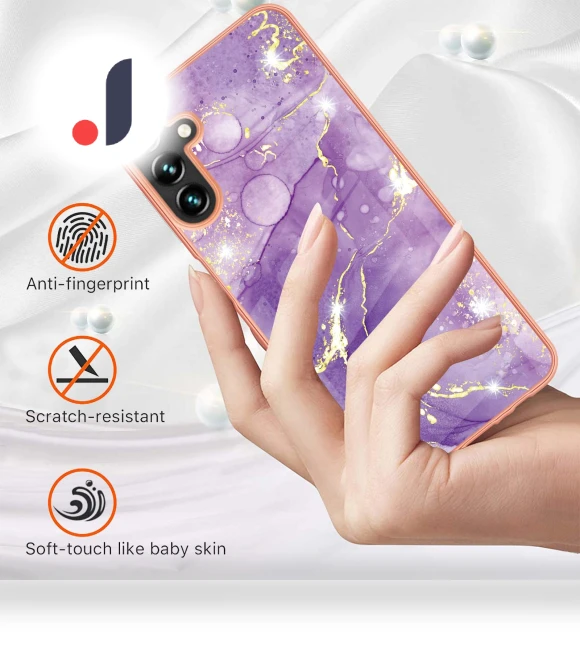 TPU Case with IMD Marble Pattern Electroplated Back Cover — Bumpers, Smartwatch 2025