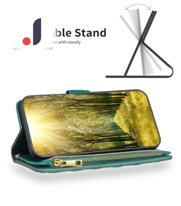 Zipper Pocket Design Cover Matte Anti-wear Full Protection Phone Case with Stand Wallet — Bumpers, Smartwatch 2025