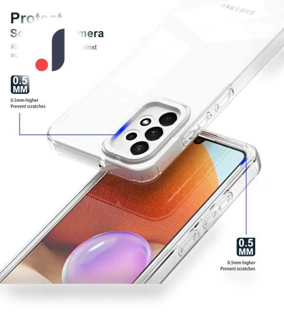 3-in-1 Clear Phone Cover with PC Camera Frame — Basic Cases, Smartwatch 2025