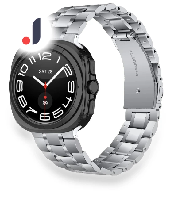 5-Bead Stainless Steel Watch Bracelet Strap — Bands, Smartwatch 2025