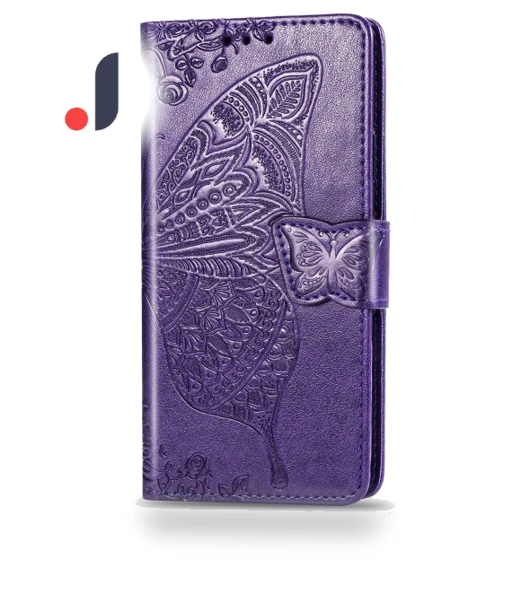 Butterfly Flower Pattern Imprinted Magnetic Flip Cover with Hand Strap — Flip Cases, Smartwatch 2025