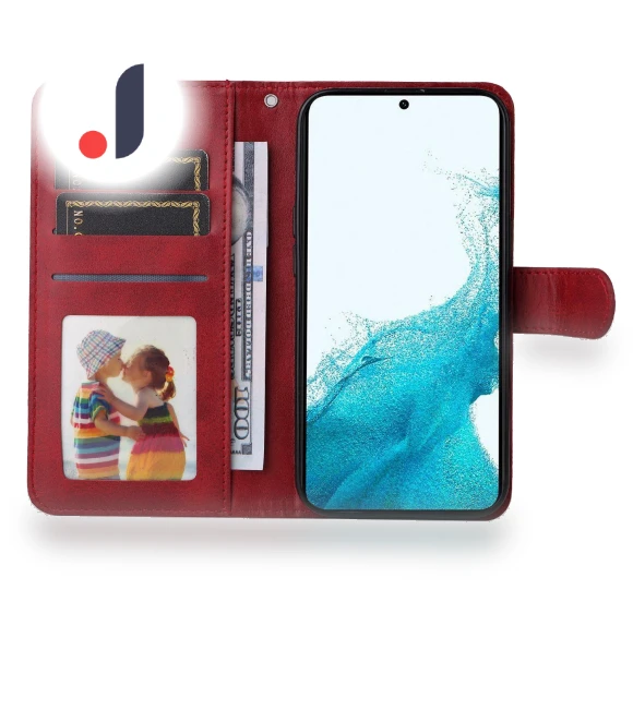 Calf Texture Shockproof PU Leather Case with Magnetic Clasp and Wallet Stand — Bumpers, Smartwatch 2025