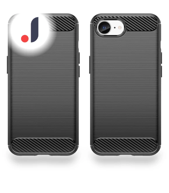 Carbon Fiber Texture Flexible TPU Brushed Phone Cover — Basic Cases, Smartwatch 2025