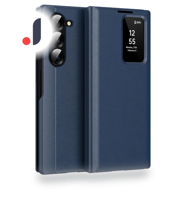Case with Card Holder Smart View Window — Phone Accessories, Samrtwatch Bands Straps