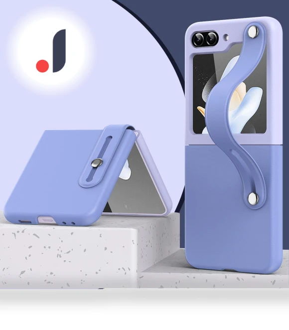 Contrast Color PU Leather Coated PC Phone Case with Hand Strap and Kickstand — Flip Cases, Smartwatch 2025