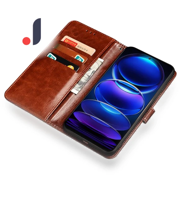 Crazy Horse Texture PU Leather Shockproof Case Stand Wallet Folio Flip Phone Cover — Flip Cases, Smartwatch 2025