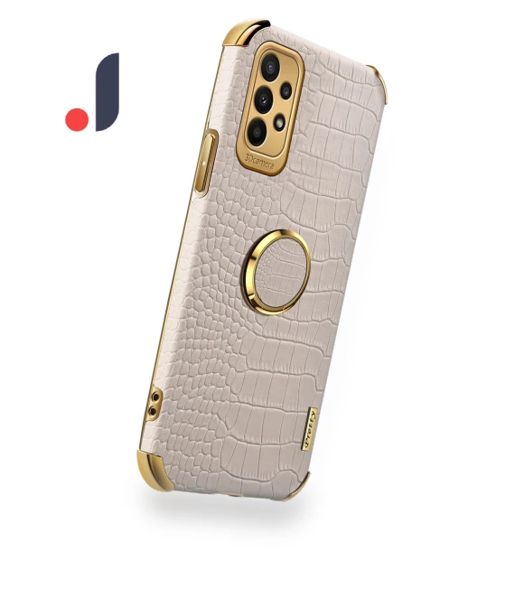 Crocodile Texture Electroplating Phone Case with Ring Kickstand — Phone Accessories, Smartwatch 2025