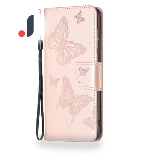 Drop-Proof Protection Multiple Butterfly Imprinted PU Leather Flip Folio Cover Wallet Stand Case — Phone Accessories, Smartwatch 2025