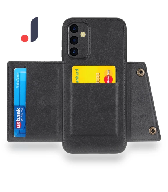 Dual Button Card Slots Phone Case with Kickstand — Phone Accessories, Smartwatch 2025