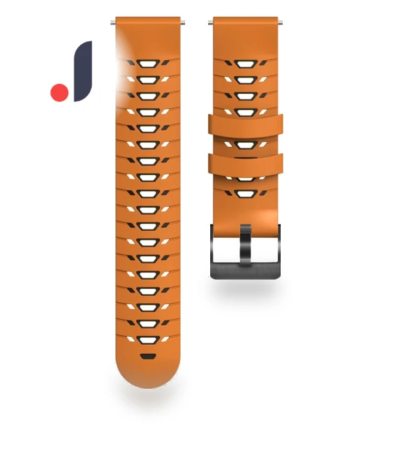 Dual Color Silicone Watch Strap with Trapezoid Three Row Holes — Bands, Smartwatch 2025