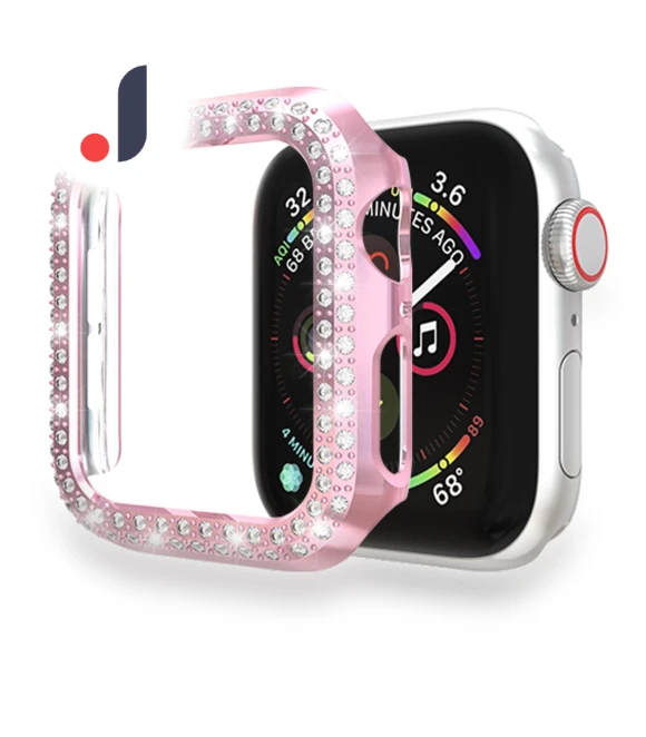 Dual-row Rhinestone Decor Smart Watch PC Case — Smartwatch Protectors, Smartwatch 2025