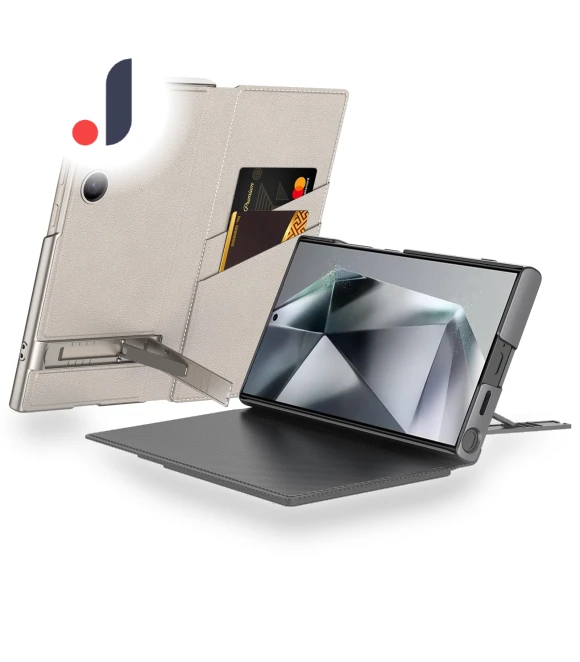 Hidden Kickstand Leather Flip Cover with Card Holder — Flip Cases, Smartwatch 2025