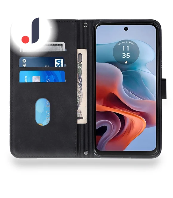 Leather Case with Hand Strap Wallet Stand — Phone Accessories, Smartwatch 2025