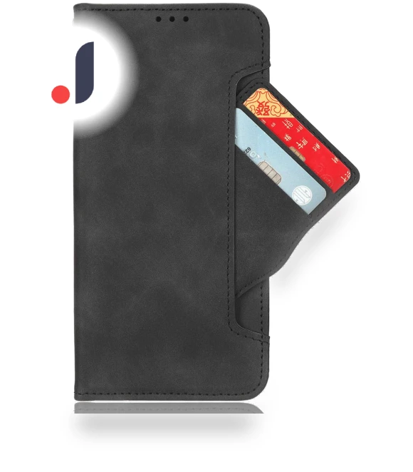 Leather Flip Phone Cover with Multiple Card Holders — Flip Cases, Smartwatch 2025