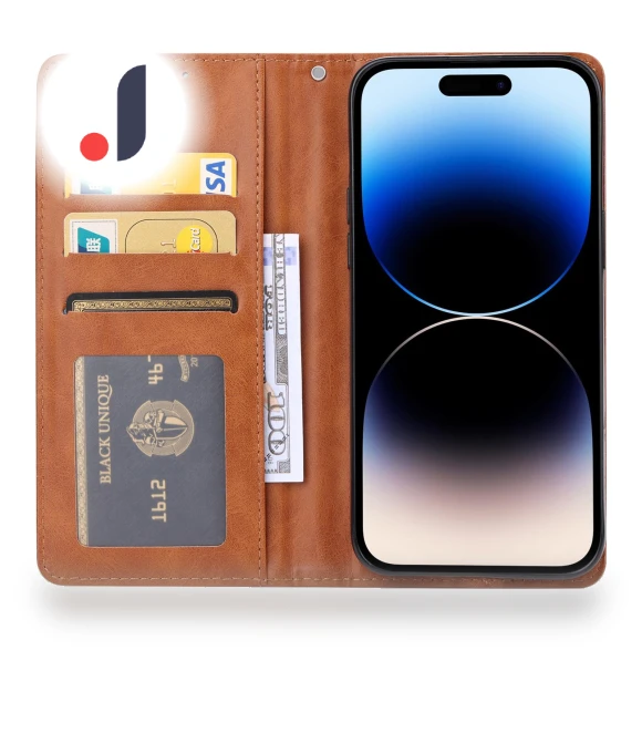 Leather Stand Wallet Cover Magnetic Closing Anti-drop Phone Case — Flip Cases, Smartwatch 2025