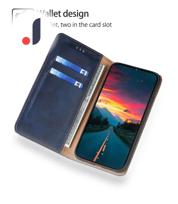 Leather Wallet Case with Magnetic Closure — Flip Cases, Smartwatch 2025
