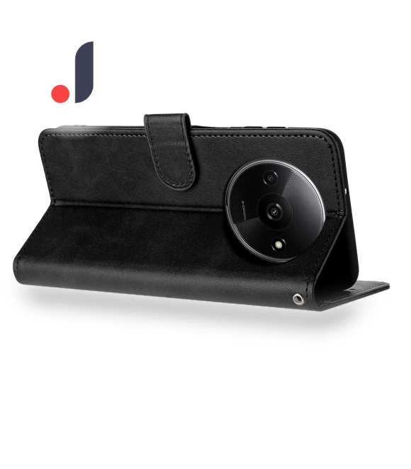 Magnetic Clasp Leather Wallet Stand Phone Cover with Strap — Phone Accessories, Smartwatch 2025