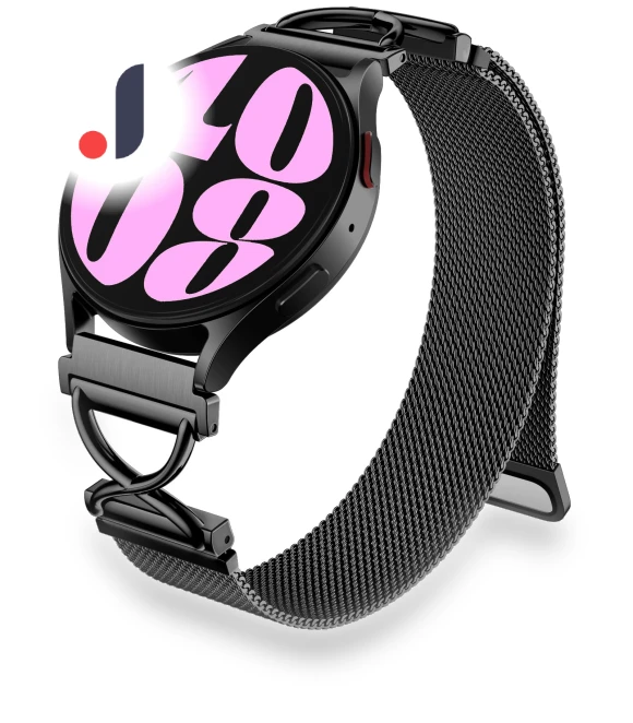 Milanese Band Electroplated Stainless Steel Magnetic Watch Strap with X-Shaped Connector — Smartwatch Straps, Smartwatch 2025