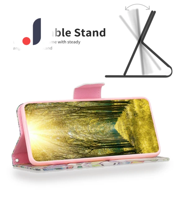 Pattern Printing PU Leather Wallet Stand Cover — Phone Accessories, Smartwatch 2025
