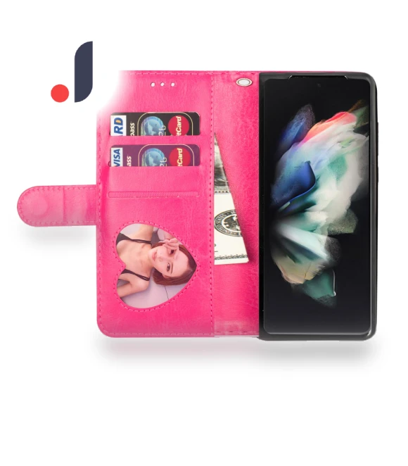 PC+PU Leather Phone Stand Case Zippered Wallet Glittery Phone Cover — Phone Accessories, Smartwatch 2025