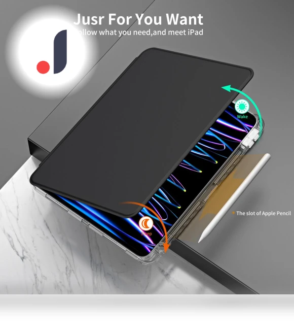 PU Leather + Acrylic Tablet Cover — Keyboard Cases, Smartwatch 2025