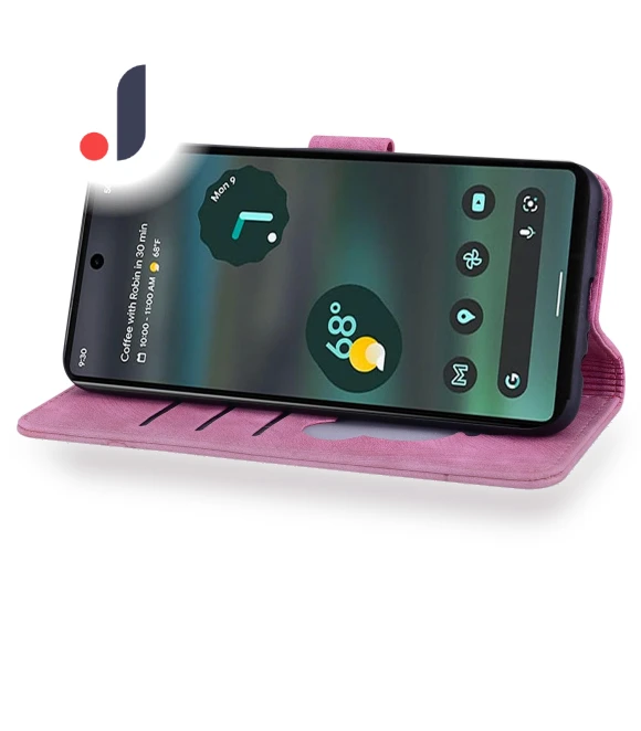 PU Leather Wallet Stand Case with Strap — Phone Accessories, Smartwatch 2025