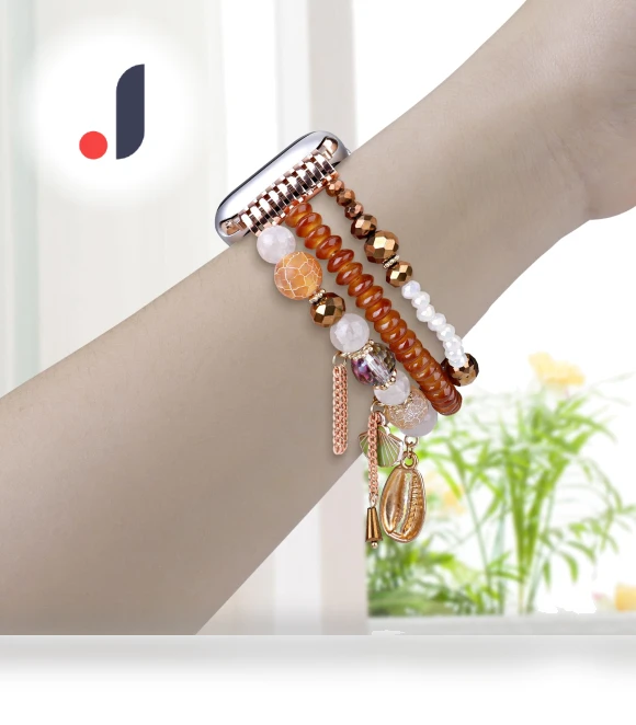 Shell Beads Bands Three Rows — Smartwatch Straps, Smartwatch 2025