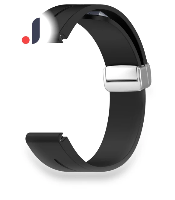 Silicone Strap with Magnetic Silver Buckle — Fitness Bands, Smartwatch 2025