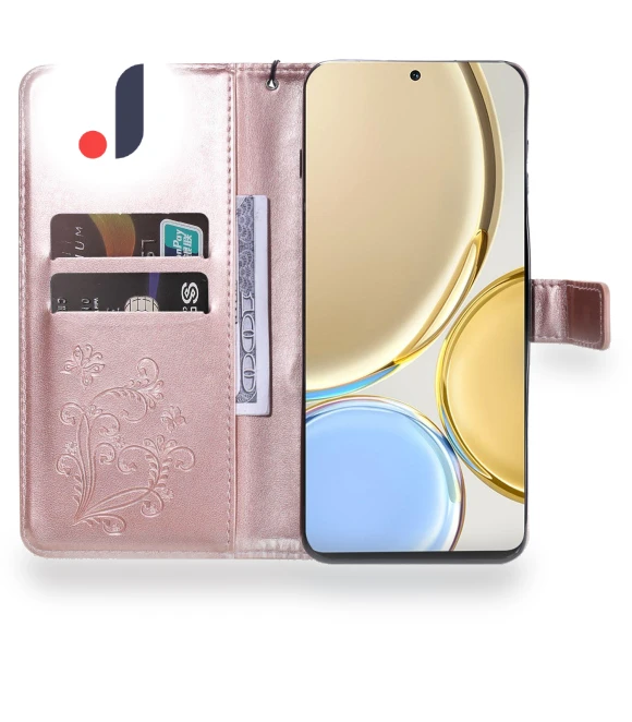 Solid Color Leather Mobile Cover Wallet Stand with Strap — Basic Cases, Smartwatch 2025